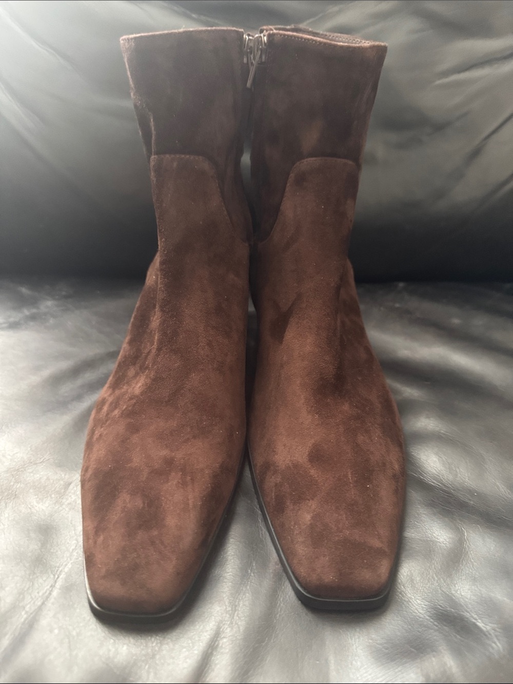 Steve Madden Dark Brown Suede Ankle Booties